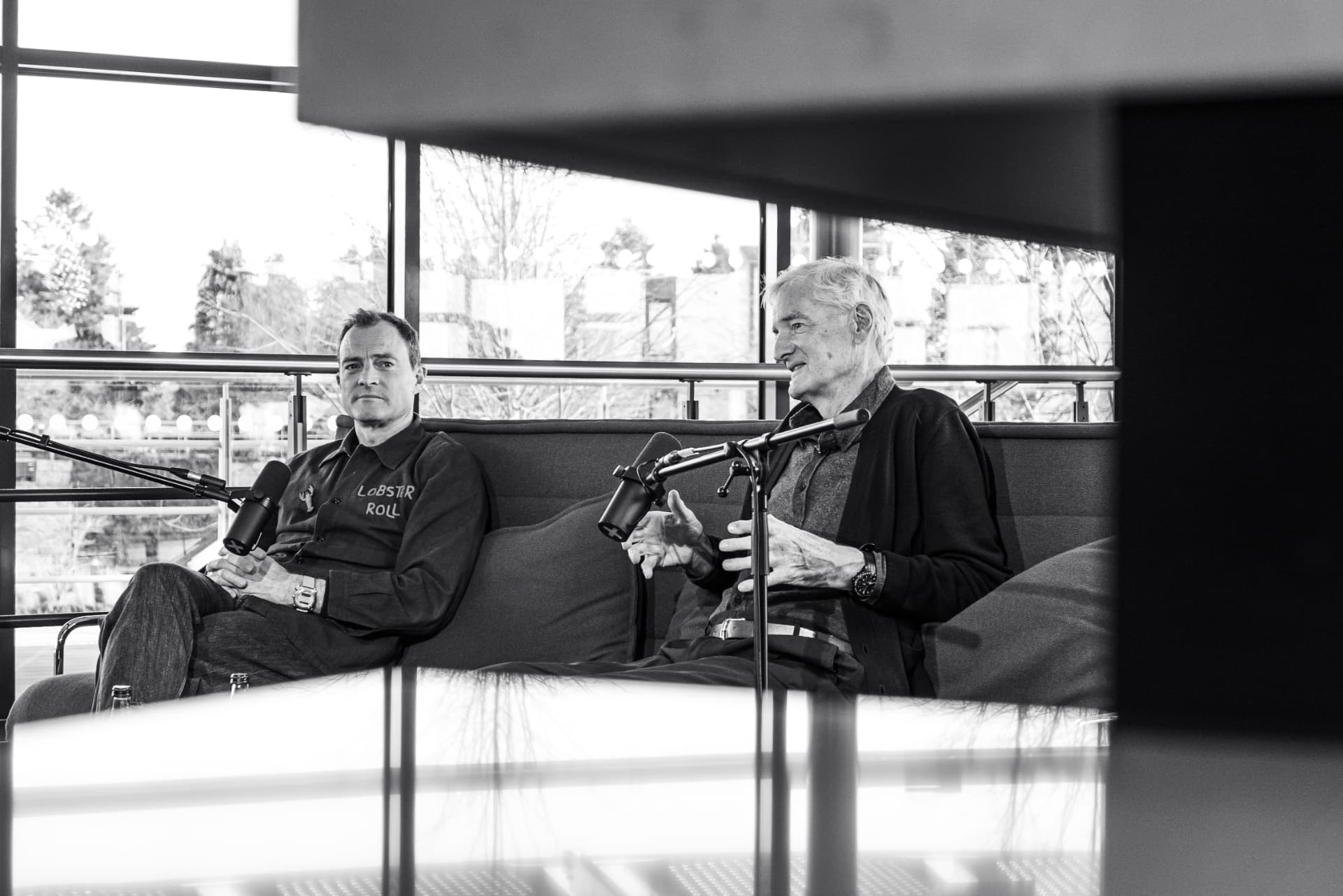 Black and white portrait of James Dyson on Performance People
