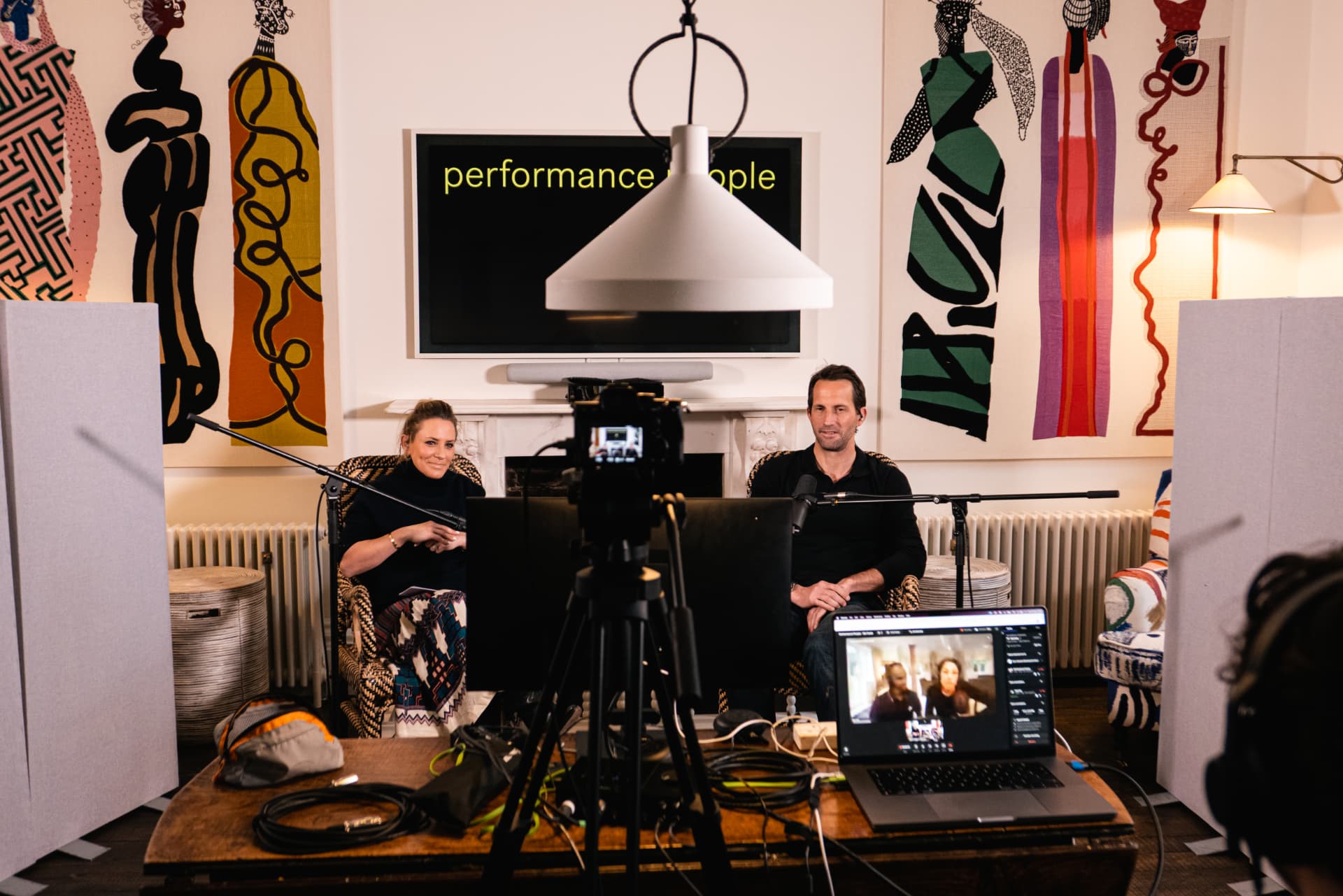 Performance People podcast recording with Sir Ben Ainslie and Georgie Ainslie